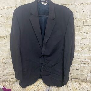 Joseph & Feiss Black Worsted Wool Blazer
